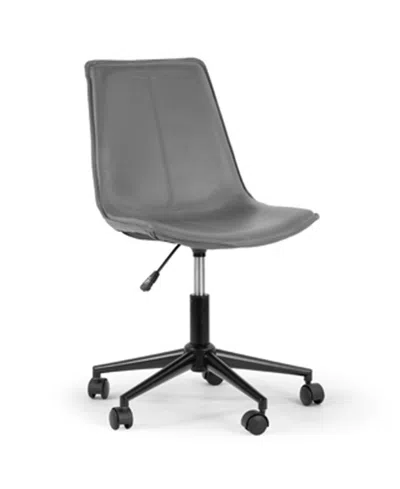 Glamour Home 35.25" Amery Polyester, Metal Task Chair In Grey