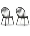 GLAMOUR HOME 36.22" ASTRA RUBBERWOOD DINING CHAIR, SET OF 2