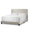 GLAMOUR HOME 46.5" ARTY POLYESTER, RUBBERWOOD KING BED
