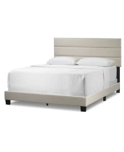 Glamour Home 46.5" Arty Polyester, Rubberwood Twin Bed In Beige