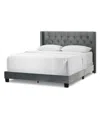 GLAMOUR HOME 47" ASALI FABRIC, RUBBERWOOD TWIN BED