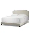 GLAMOUR HOME 48.75" ARIC FABRIC, RUBBERWOOD QUEEN BED