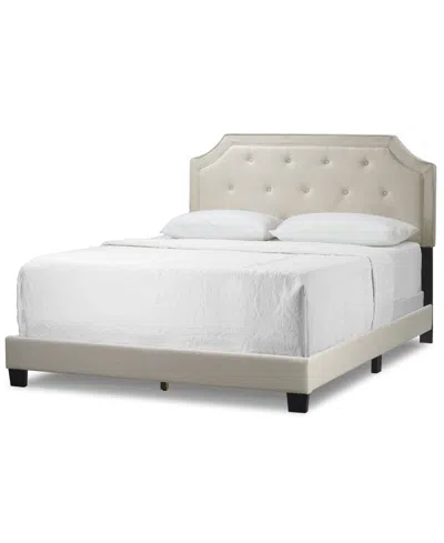 Glamour Home 49.38" Aria Fabric, Rubberwood Queen Bed In Beige