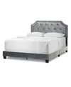 GLAMOUR HOME 49.38" ARIA FABRIC, RUBBERWOOD QUEEN BED