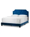 GLAMOUR HOME 49.38" ARIA FABRIC, RUBBERWOOD QUEEN BED