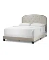 GLAMOUR HOME 51.75" ARIN FABRIC, RUBBERWOOD QUEEN BED