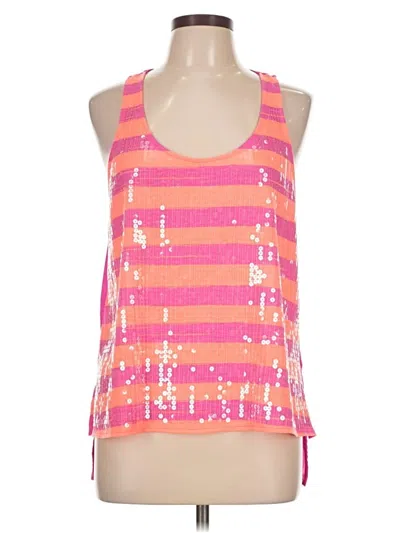 Pre-owned Glamour Tank Top Pink Halter Neckline Tops