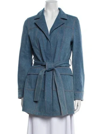 Pre-owned Glamourpuss Coat In Blue