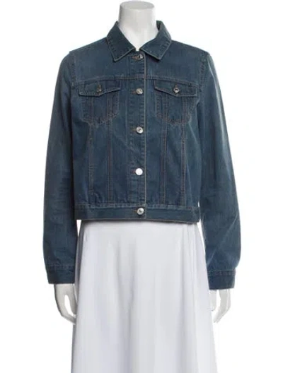 Pre-owned Glamourpuss Denim Jacket In Blue