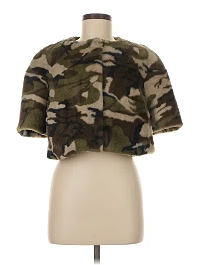 Pre-owned Glamourpuss Nyc Faux Fur Jacket In Green