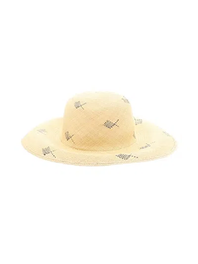 Pre-owned Glamourpuss Nyc Sun Hat In White