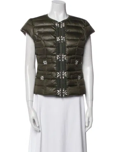 Pre-owned Glamourpuss Nylon Down Jacket In Green