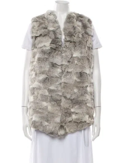Pre-owned Glamourpuss Patterned Vest In White