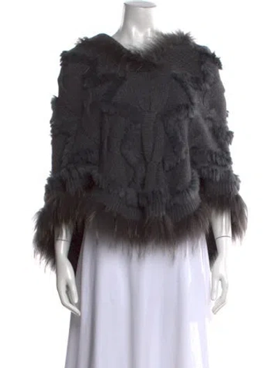 Pre-owned Glamourpuss V-neck Sweater In Black