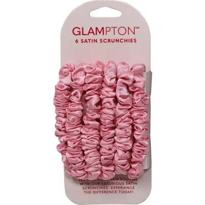 Glampton Pack Of 6 Satin Scrunchies
