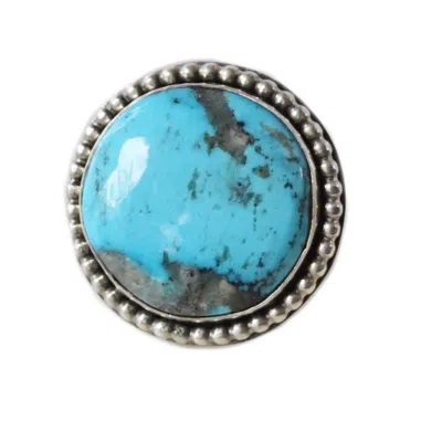Glamrocks Jewelry Women's Arizona Kingman Turquoise Sterling Silver Ring