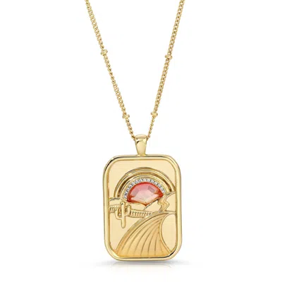 Glamrocks Jewelry Women's Desert Dream Necklace - Sun In Yellow