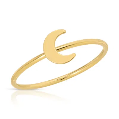 Glamrocks Jewelry Women's Gold Crescent Moon Ring