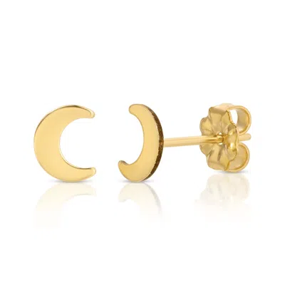 Glamrocks Jewelry Women's Gold Crescent Moon Stud Earrings