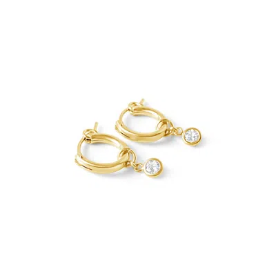 Glamrocks Jewelry Women's Gold Gemdrop Huggies
