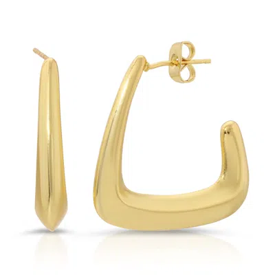 Glamrocks Jewelry Women's Gold Mod Hoop Earrings