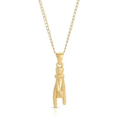 Glamrocks Jewelry Women's Gold Rock On Necklace