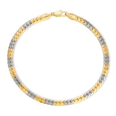 Glamrocks Jewelry Women's Gold / Silver Snakeskin Bi-color Anklet In Multi
