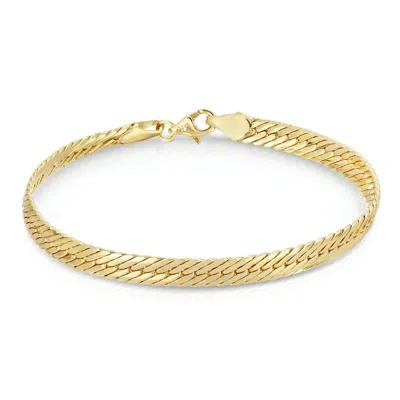 Glamrocks Jewelry Women's Gold Thin Herringbone Bracelet