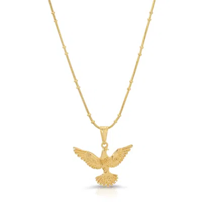Glamrocks Jewelry Women's Golden Hawk Necklace In Yellow