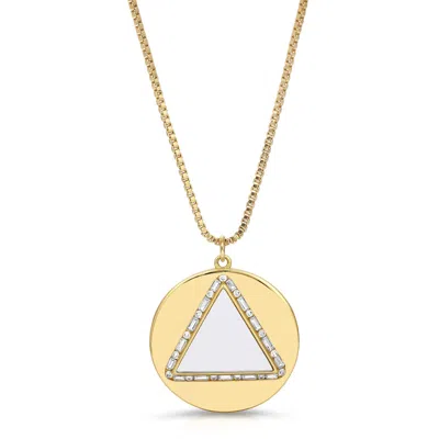 Glamrocks Jewelry Women's Hey You Necklace, Mirror - Gold