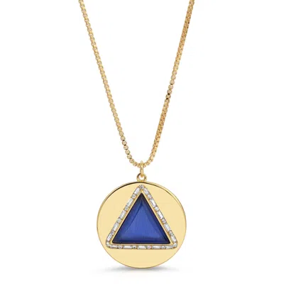 Glamrocks Jewelry Women's Hey You Necklace, Tiger's Eye - Gold