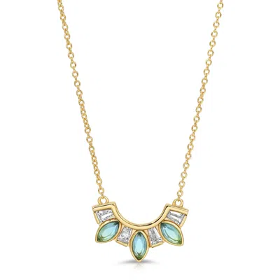Glamrocks Jewelry Women's Seven Wonders Necklace - Sky In Blue