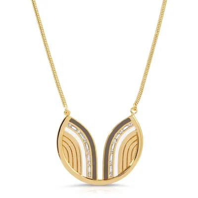 Glamrocks Jewelry Women's South Beach Necklace- Grey/white In Multi