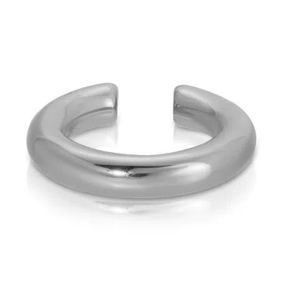 Glamrocks Jewelry Women's Thick Ear Cuff- Silver