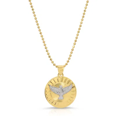 Glamrocks Jewelry Women's White Winged Dove Necklace