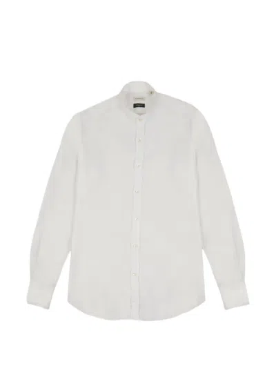 Glanshirt Band-collar Shirt In Gray