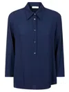 Glanshirt Relaxed Fit Shirt With Classic Collar In Blue
