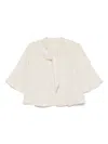 Glanshirt Blouse With Tie Neck In Neutral