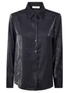 Glanshirt Structured Black Shirt With Classic Button-up Design In Black