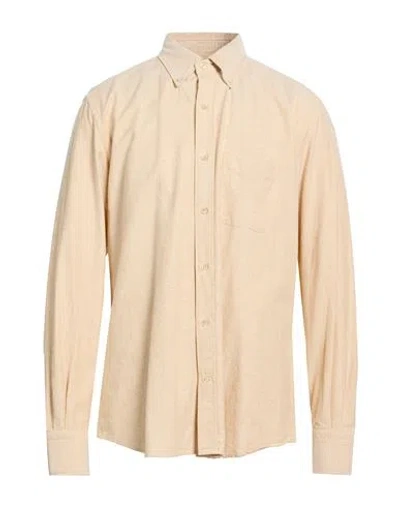 Glanshirt By Slowear Man Shirt Apricot Size 17 Cotton In Orange