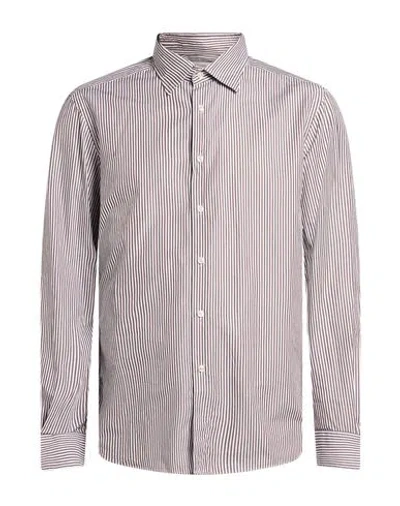 Glanshirt By Slowear Man Shirt Brown Size 15 Cotton In Pink