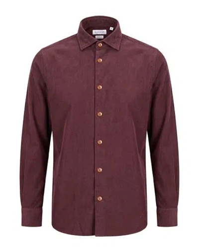 Glanshirt By Slowear Man Shirt Garnet Size 18 Cotton In Red