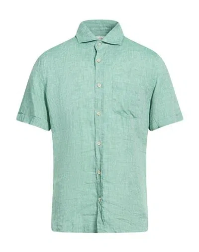 Glanshirt By Slowear Man Shirt Green Size 15 ¾ Linen