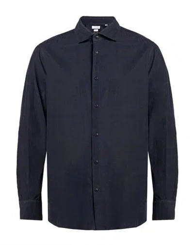 Glanshirt By Slowear Man Shirt Midnight Blue Size 15 ½ Cotton