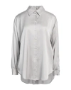 Glanshirt By Slowear Woman Shirt Light Grey Size 4 Viscose