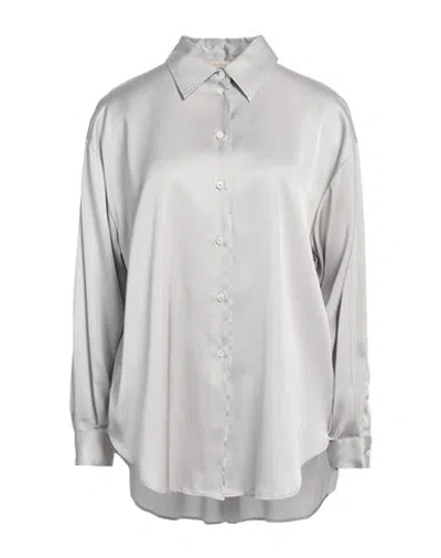 Glanshirt By Slowear Woman Shirt Light Grey Size 4 Viscose