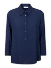 Glanshirt Relaxed Fit Shirt With Classic Collar In Blue