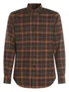 Glanshirt Checked Cotton Shirt In Brown
