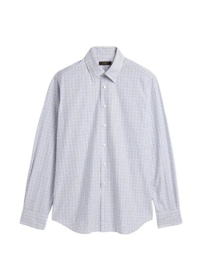 Glanshirt Checked Cotton Shirt In Blue