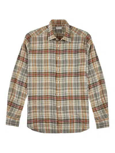 Glanshirt Checked Shirt In Neutral